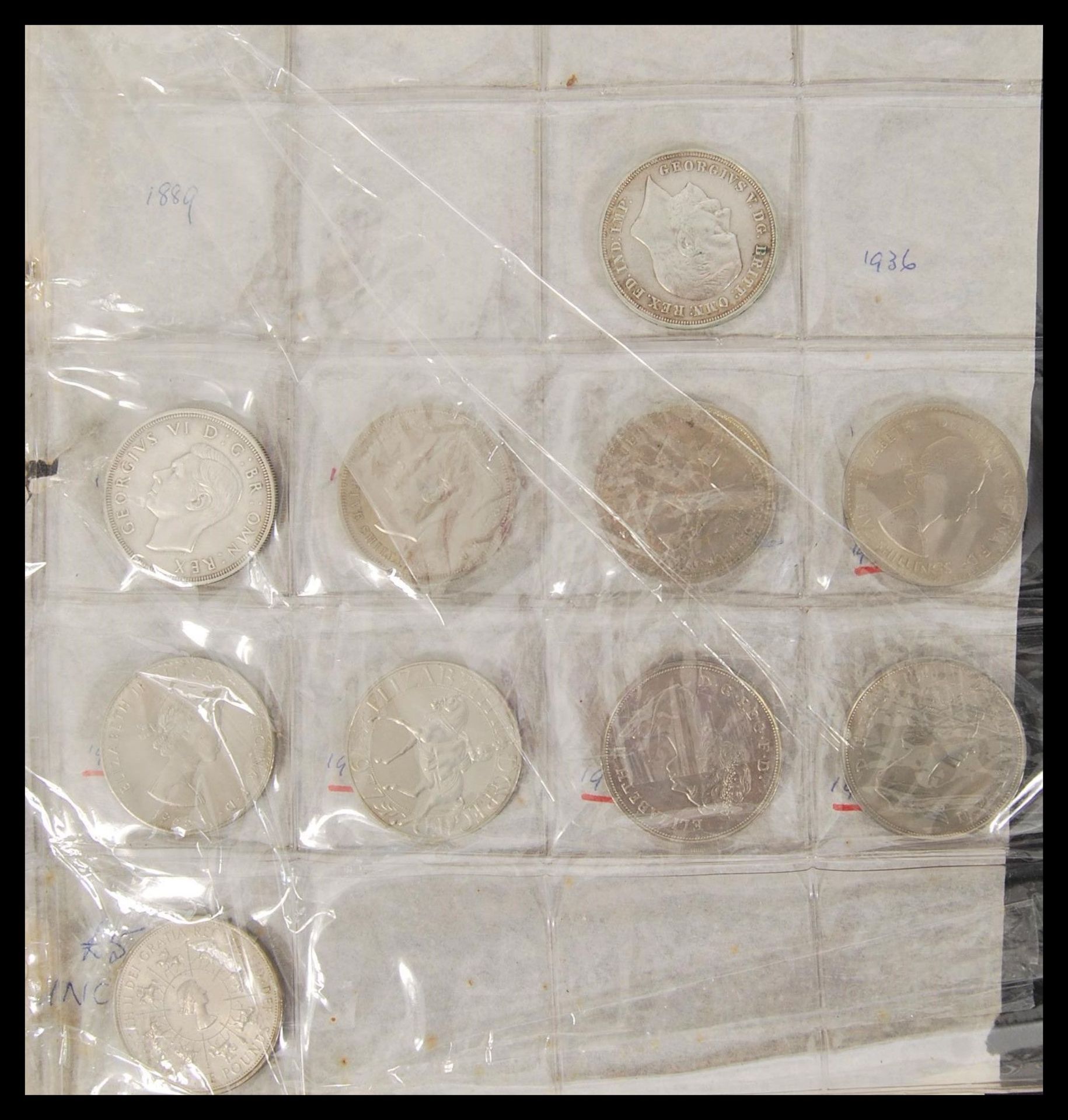 A collection of coins across two albums containing Victorian and early 20th Century silver and - Bild 8 aus 10