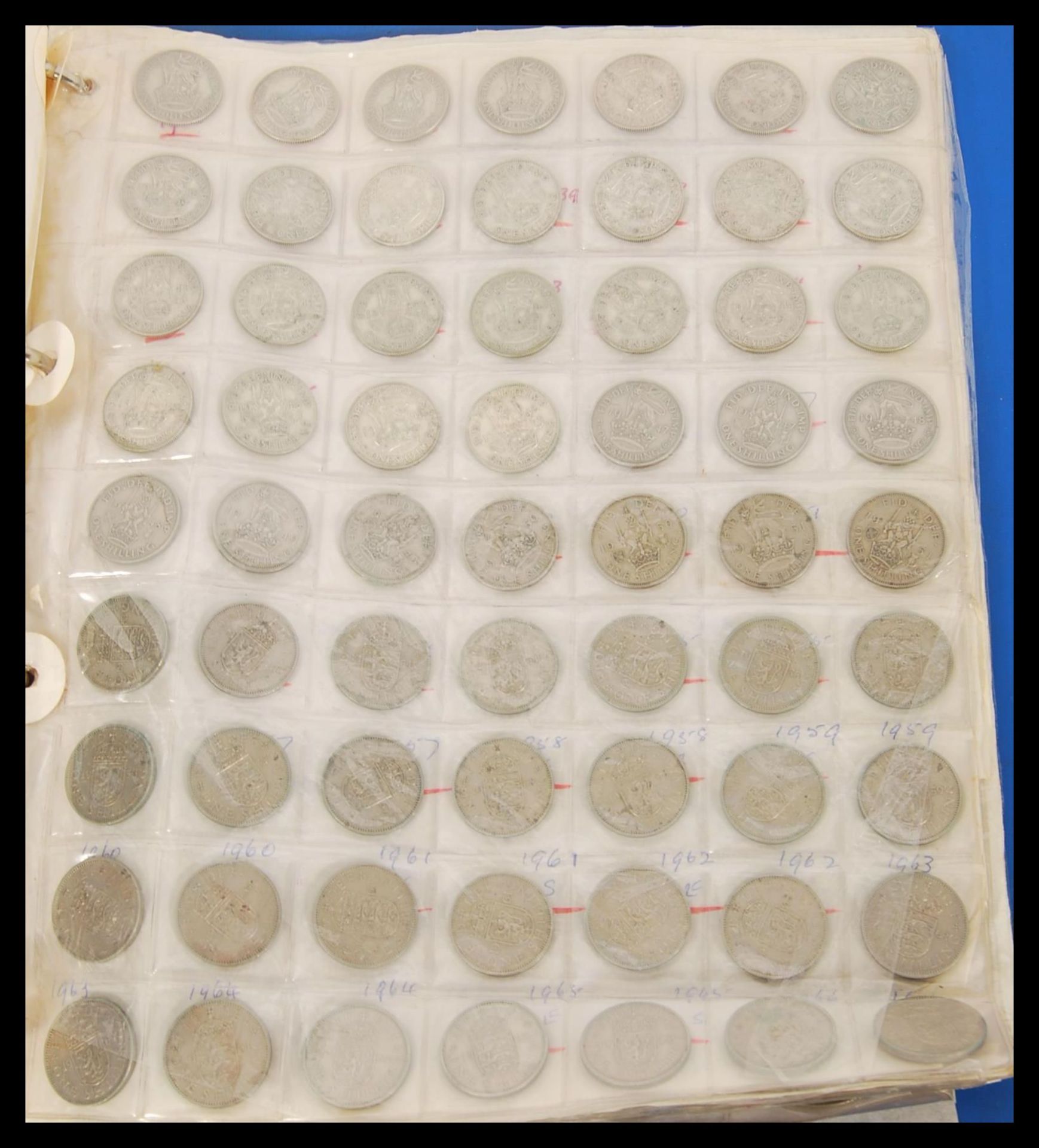 A collection of coins across two albums containing Victorian and early 20th Century silver and - Bild 6 aus 10