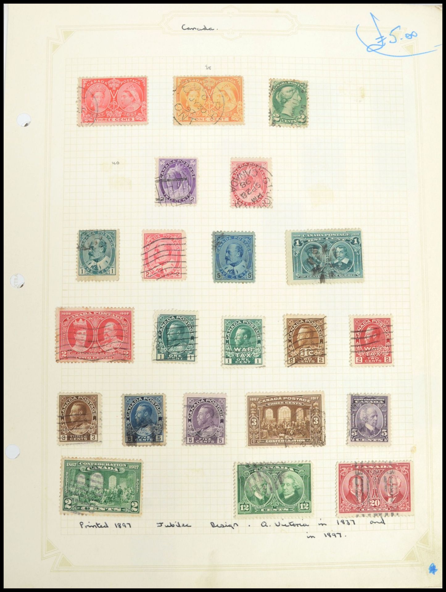 Canada Stamps: a mainly used collection on album p - Image 5 of 6