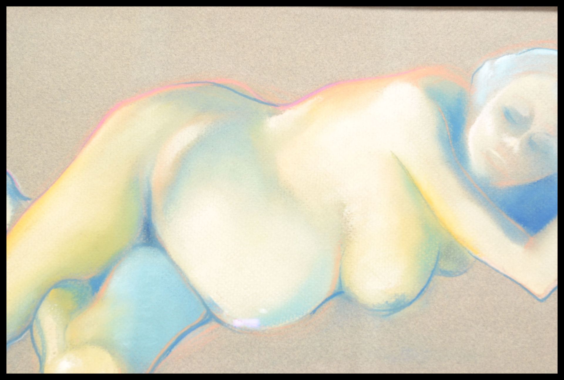 Dick Boulton ( Artist & Sculptor )A 20th century  chalk pastel drawing on paper, depicting a nude of - Bild 4 aus 5