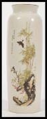 A 19th Century Japanese Meiji period crackle glaze vase hand painted decorated with scenes of