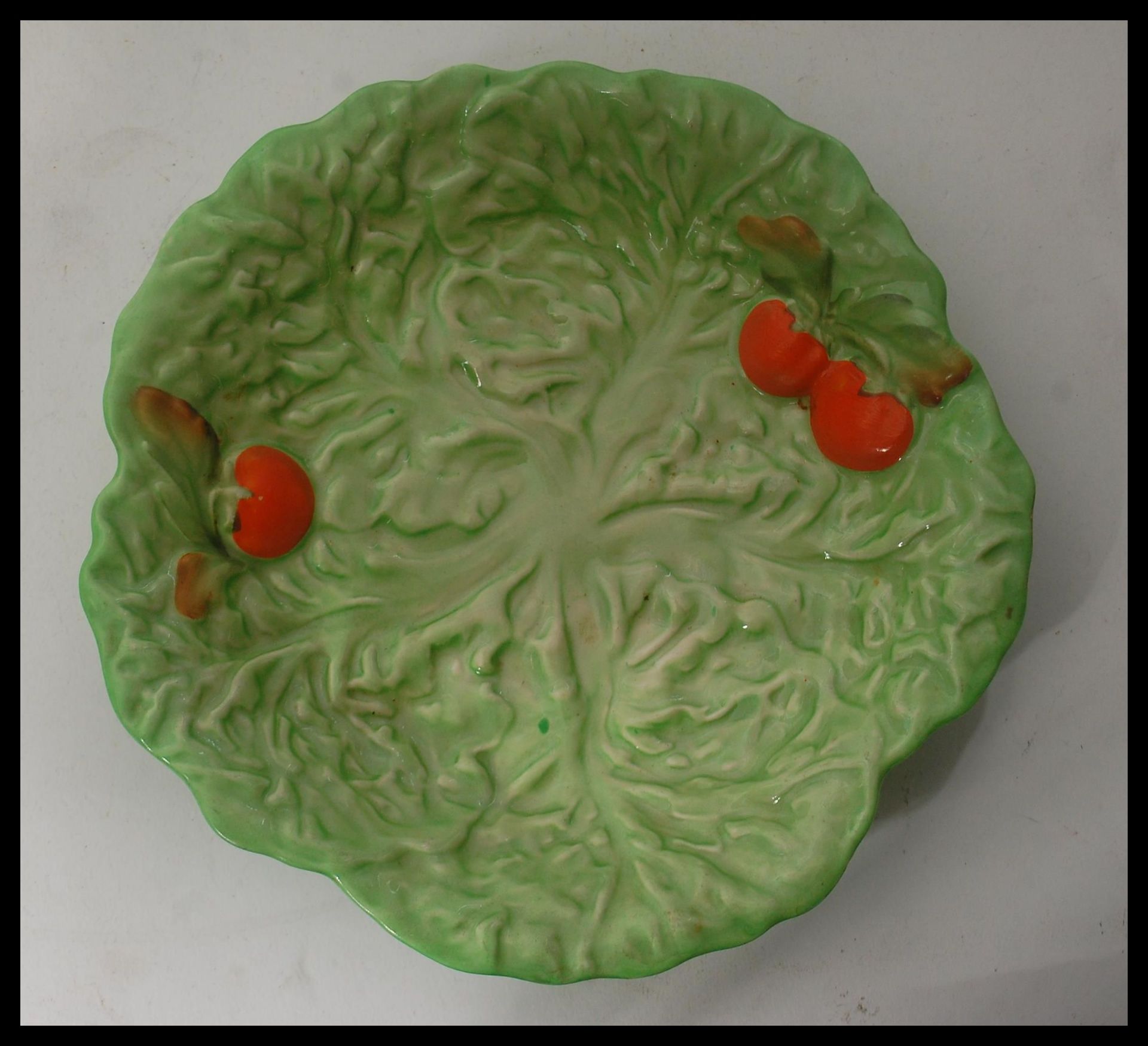 A selection of vintage 1960's Carlton Ware cabbage plates to include a nut bowl in the form of a - Image 10 of 14