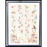 VINTAGE ABC ALPHABET COLOURFUL PRINTED POSTER