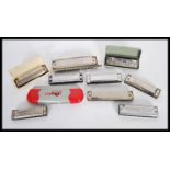 A good collection of vintage harmonicas to include Hohner Weekender, Super Chromonica, boxed Big