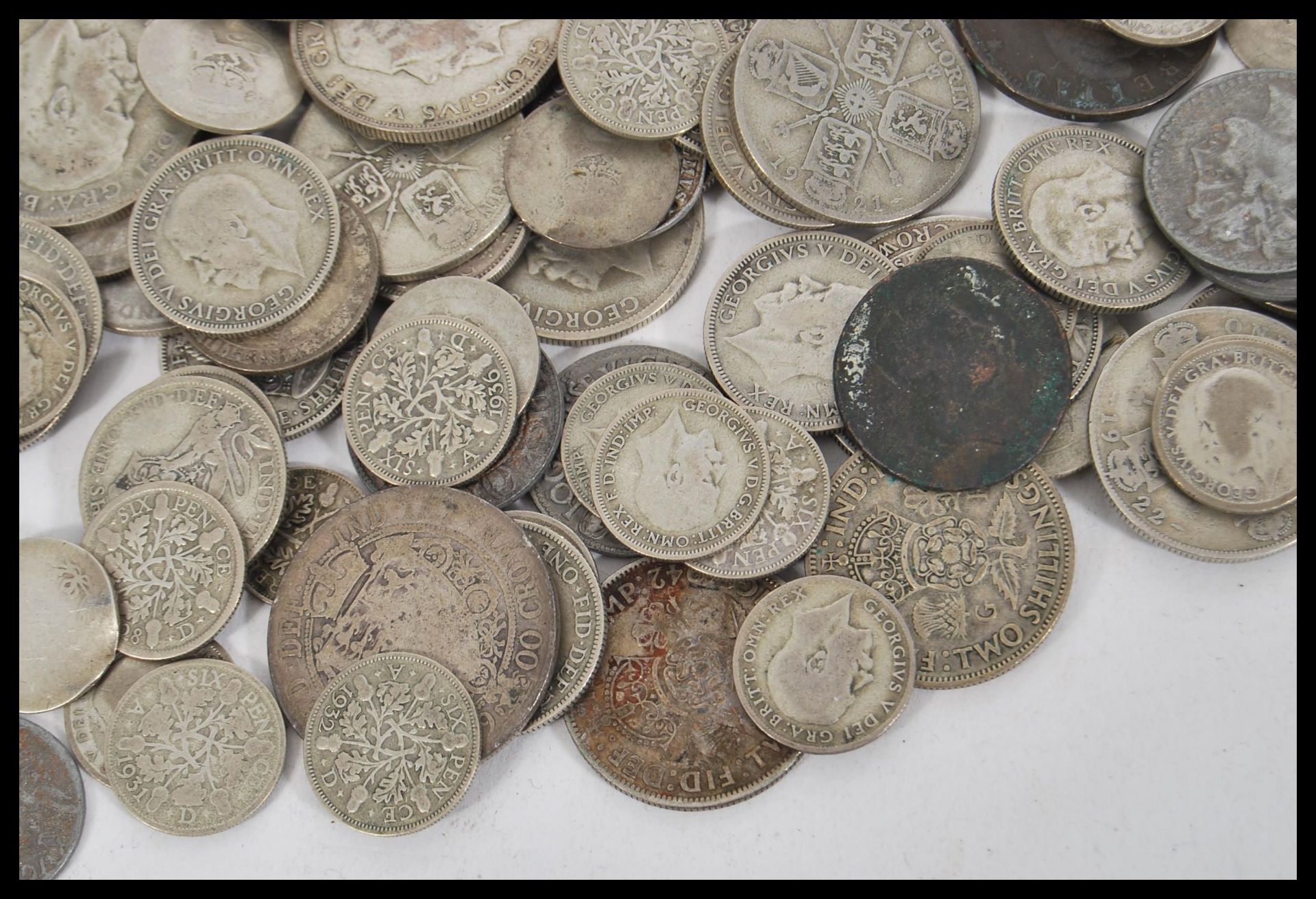 A collection of coins dating from the 19th Century to include silver and half silver coins including - Image 4 of 4