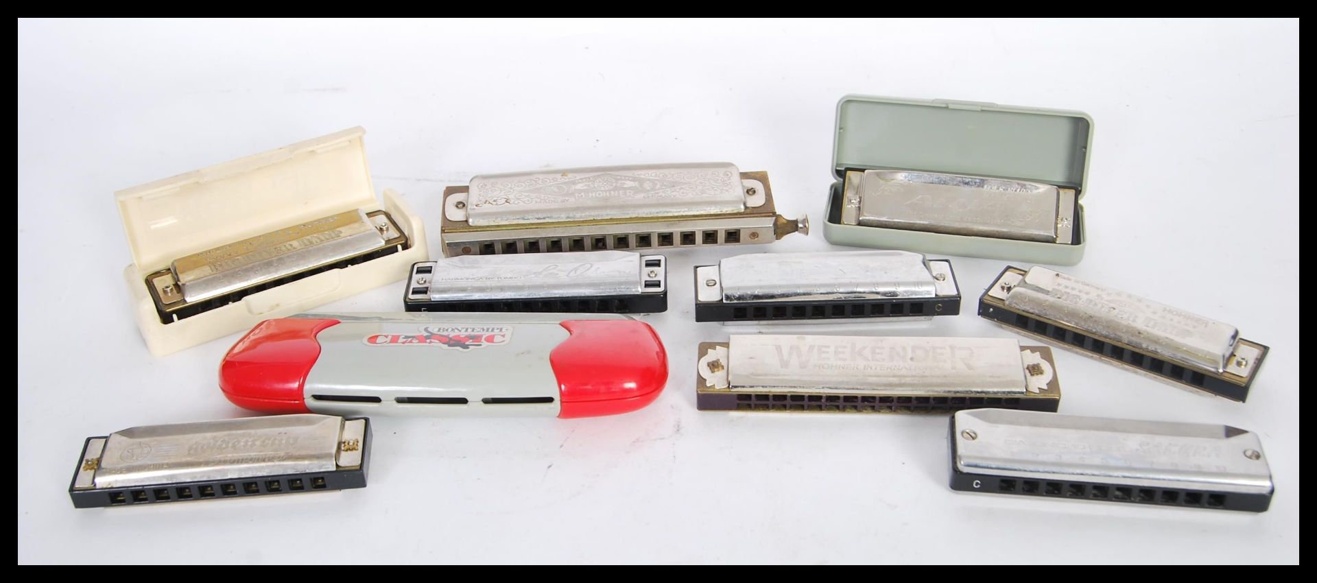 A good collection of vintage harmonicas to include Hohner Weekender, Super Chromonica, boxed Big - Bild 6 aus 6