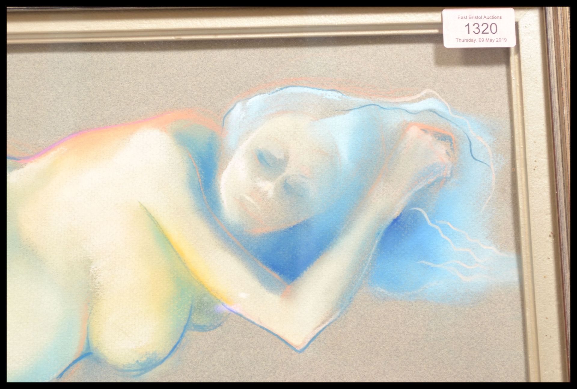 Dick Boulton ( Artist & Sculptor )A 20th century  chalk pastel drawing on paper, depicting a nude of - Bild 3 aus 5