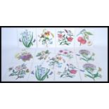 A pair of original boxed Portmeirion Botanical Garden pattern ceramic wall tiles complete in