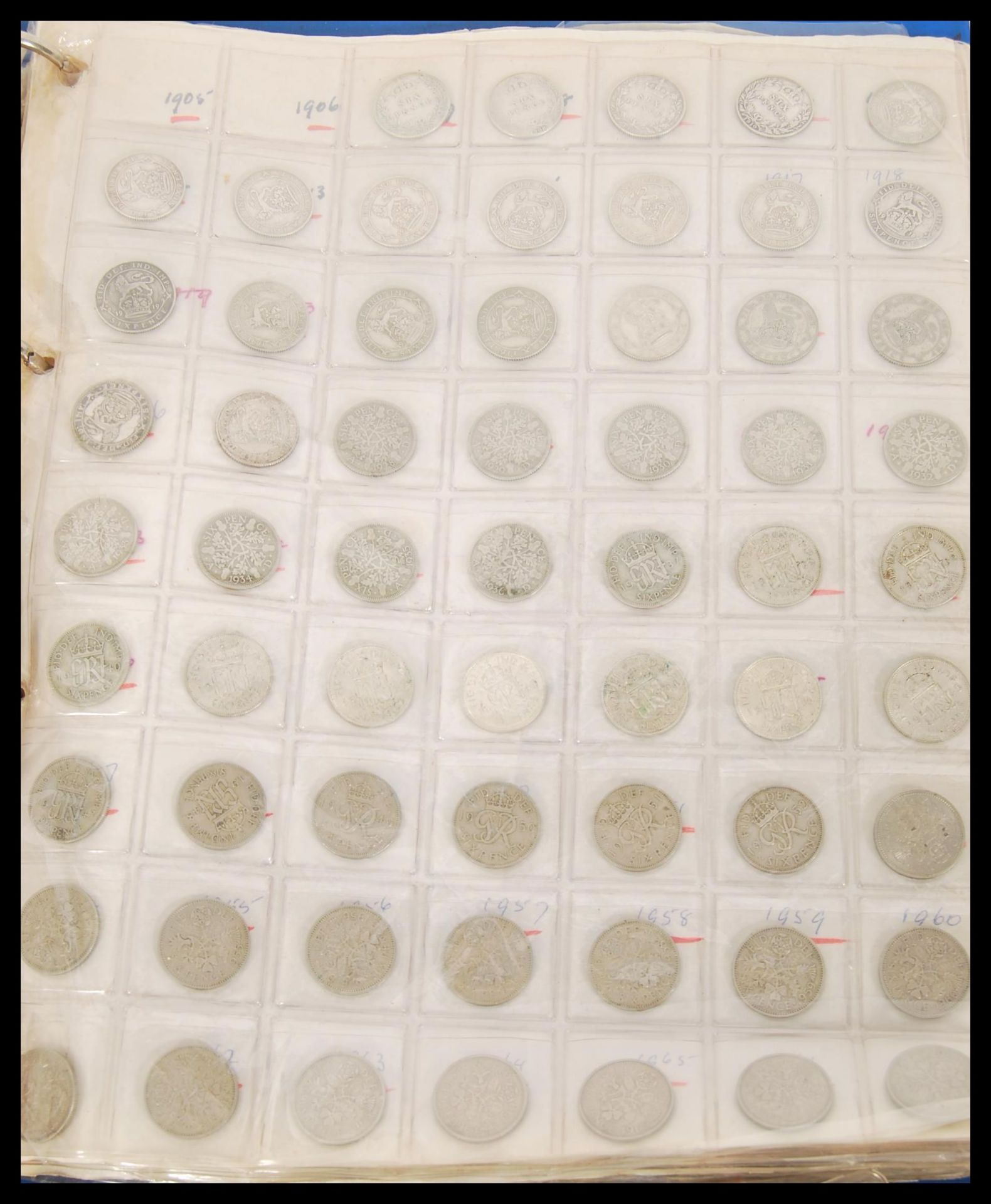 A collection of coins across two albums containing Victorian and early 20th Century silver and - Bild 2 aus 10