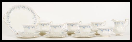 A 20th Century Royal Albert bone china tea set in the Memory lane pattern, consisting of six