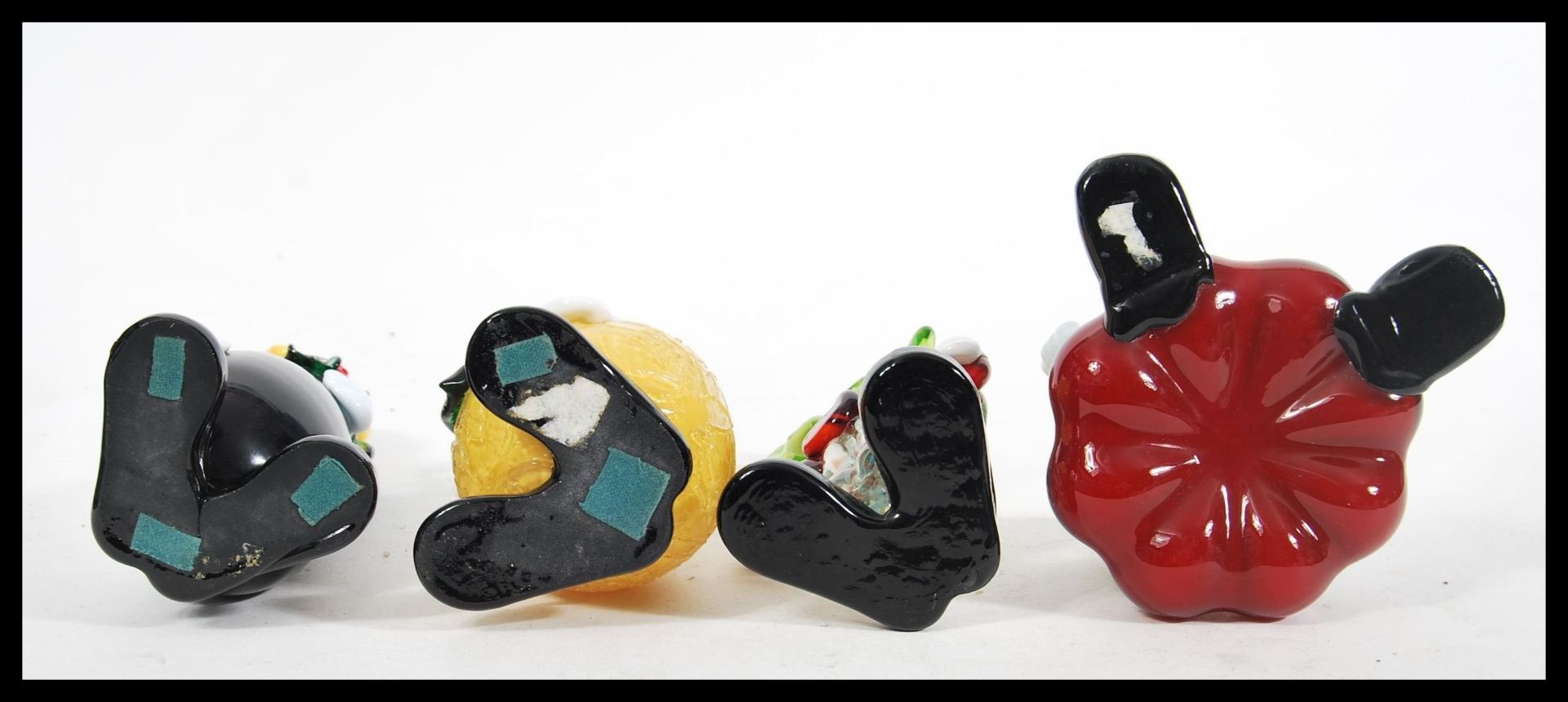 A group of four vintage retro 20th Century Murano studio art glass clowns in the form of fruits to - Image 3 of 3