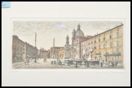 A 20th Century etching on paper by Gianni Raffaell