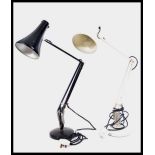 A pair of vintage 20th Century Herbert Terry Anglepoise industrial desk lamps finished in white
