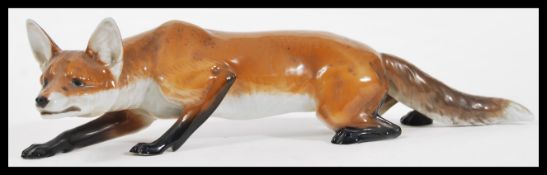 A rare early 20th Century Art Deco Rosenthal porcelain model figurine figure of a sneaking fox by