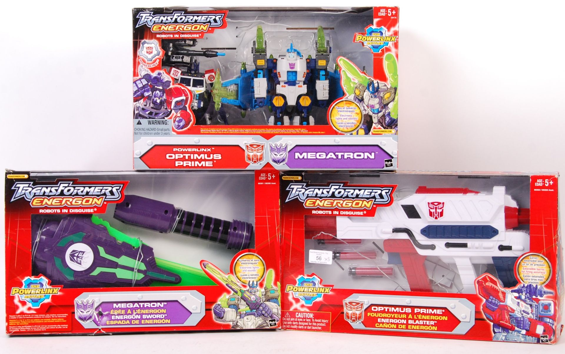 COLLECTION OF HASBRO TRANSFORMERS ' ENERGON ' ACTION FIGURE SETS