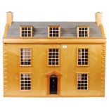 LARGE GEORGIAN STYLE MANSION DOLLS HOUSE & FURNITURE