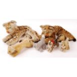 COLLECTION OF VINTAGE STEIFF CATS - LIONS, KITTENS ETC