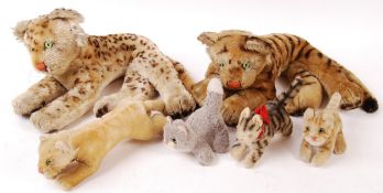 COLLECTION OF VINTAGE STEIFF CATS - LIONS, KITTENS ETC