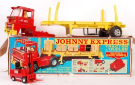 VINTAGE TOPPER TOYS MADE JOHNNY EXPRESS TRACTOR TRAILER