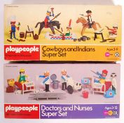 VINTAGE PLAYMOBIL MARX TOYS ' PLAYPEOPLE SYSTEM ' FIGURE SETS