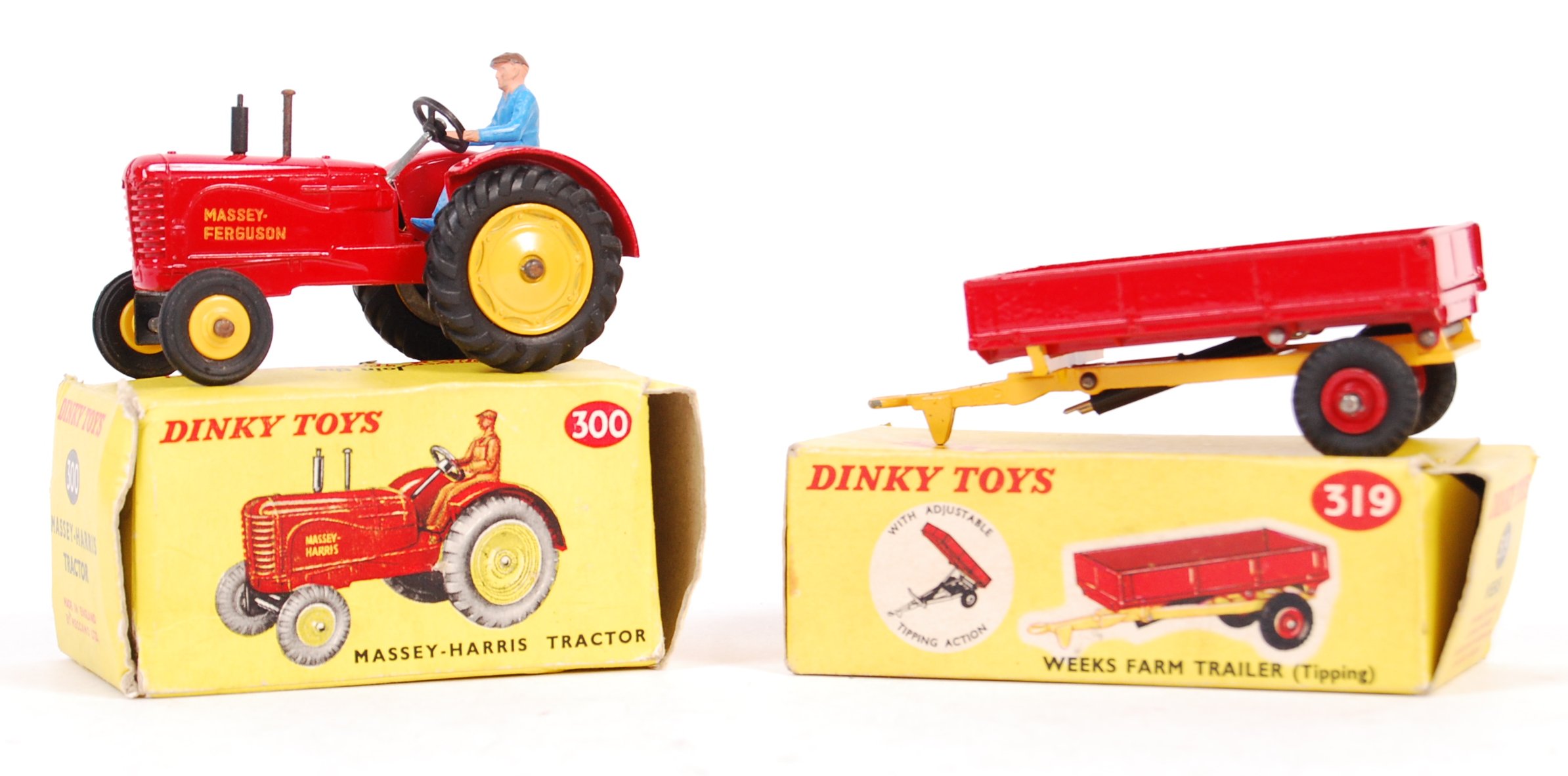 VINTAGE DINKY TOYS DIECAST MODEL TRACTOR & TRAILER BOXED