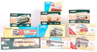 CORGI COMMERCIAL BUSES & TRAMS RELATED BOXED DIECAST