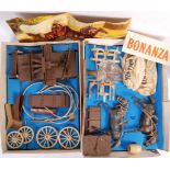 INCREDIBLY RARE VINTAGE PALITOY ' BONANZA ' WESTERN ACTION FIGURE SET