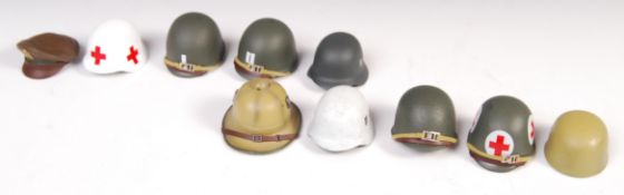 1/6 SCALE COLLECTION - ASSORTED MILITARY ACTION FIGURE HELMETS