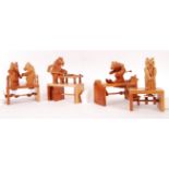 CHESTER WEDGEWOOD'S HANDMADE WOODEN CARVED MECHANICAL BEARS