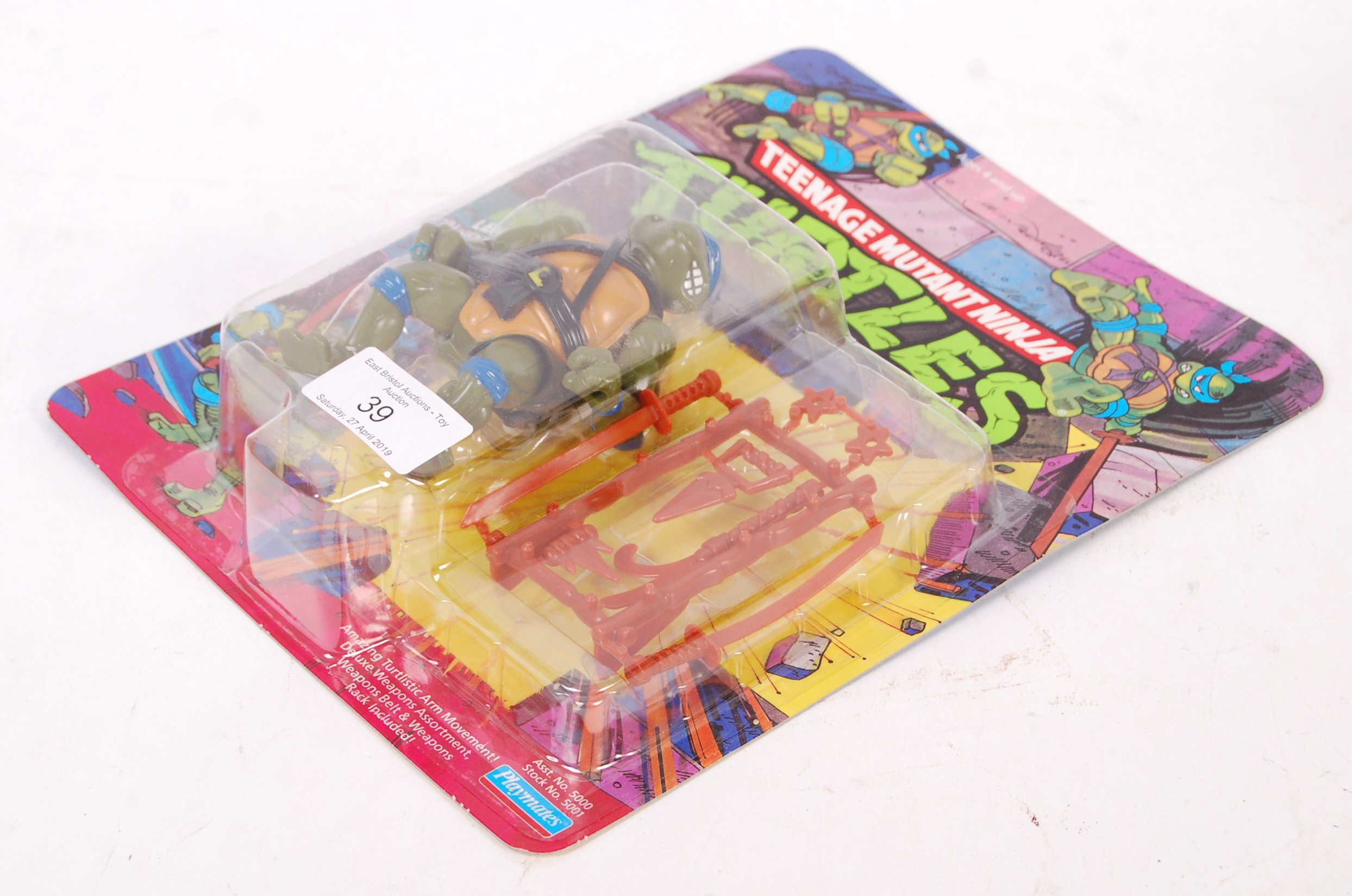 VINTAGE TNMT TEENAGE MUTANT NINJA TURTLES CARDED ACTION FIGURE - Image 4 of 4