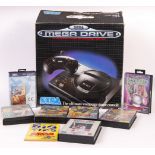 VINTAGE SEGA MEDA DRIVE GAMES CONSOLE & GAME CARTRIDGES