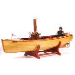 INCREDIBLE RADIO CONTROLLED LIVE STEAM MODEL BOAT ' ANNIE '