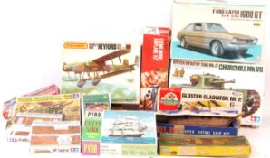 ASSORTED PLANES, VEHICLES AND BOAT MODEL KITS