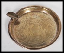 A mid 20th Century silver hallmarked ash tray of r