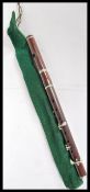 An Edwardian early 20th Century rosewood Flute, ha