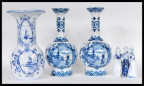 A collection of Delft blue and white ceramics dati