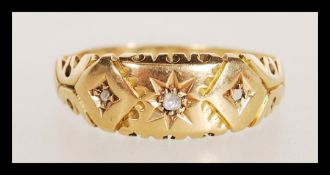 A 19th Century Victorian 18ct gold ring set with a