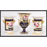 An early 19th Century set of three French porcelai