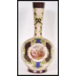 A 19th century Victorian glass hand painted onion