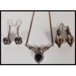 A group of silver jewellery to include a silver bo