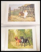 A pair of limited edition signed prints of dogs to