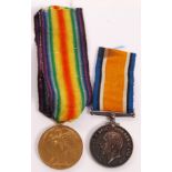 WWI FIRST WORLD WAR MEDAL PAIR TO A PRIVATE IN THE ROYAL FUSILIERS