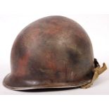 RARE WWII US ARMY INFANTRY M1 COMBAT HELMET WITH CAMOUFLAGE