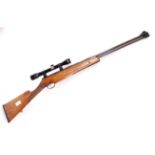 RARE WEIHRAUCH GERMAN .22 CALIBRE AIR RIFLE WITH SCOPE