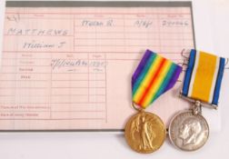 WWI FIRST WORLD WAR MEDAL PAIR - SERGEANT OF THE WELSH REGIMENT