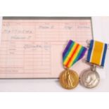 WWI FIRST WORLD WAR MEDAL PAIR - SERGEANT OF THE WELSH REGIMENT