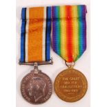 WWI FIRST WORLD WAR MEDAL PAIR - PRIVATE IN THE ARMY SERVICE CORPS