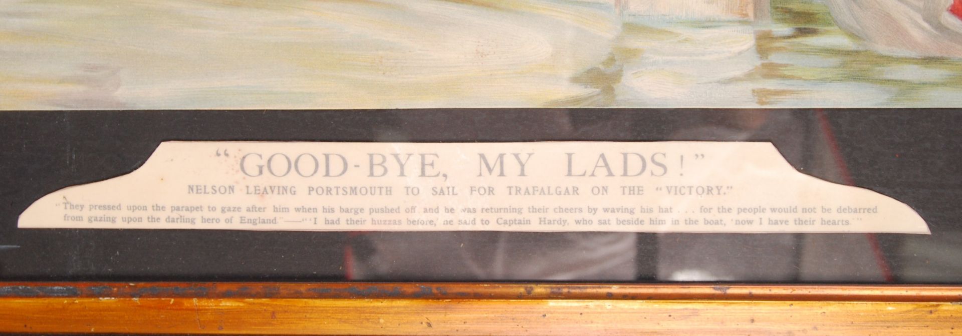 19TH CENTURY FRED ROE ADMIRAL NELSON ' GOODBYE MY LADS ' PRINT - Bild 3 aus 5