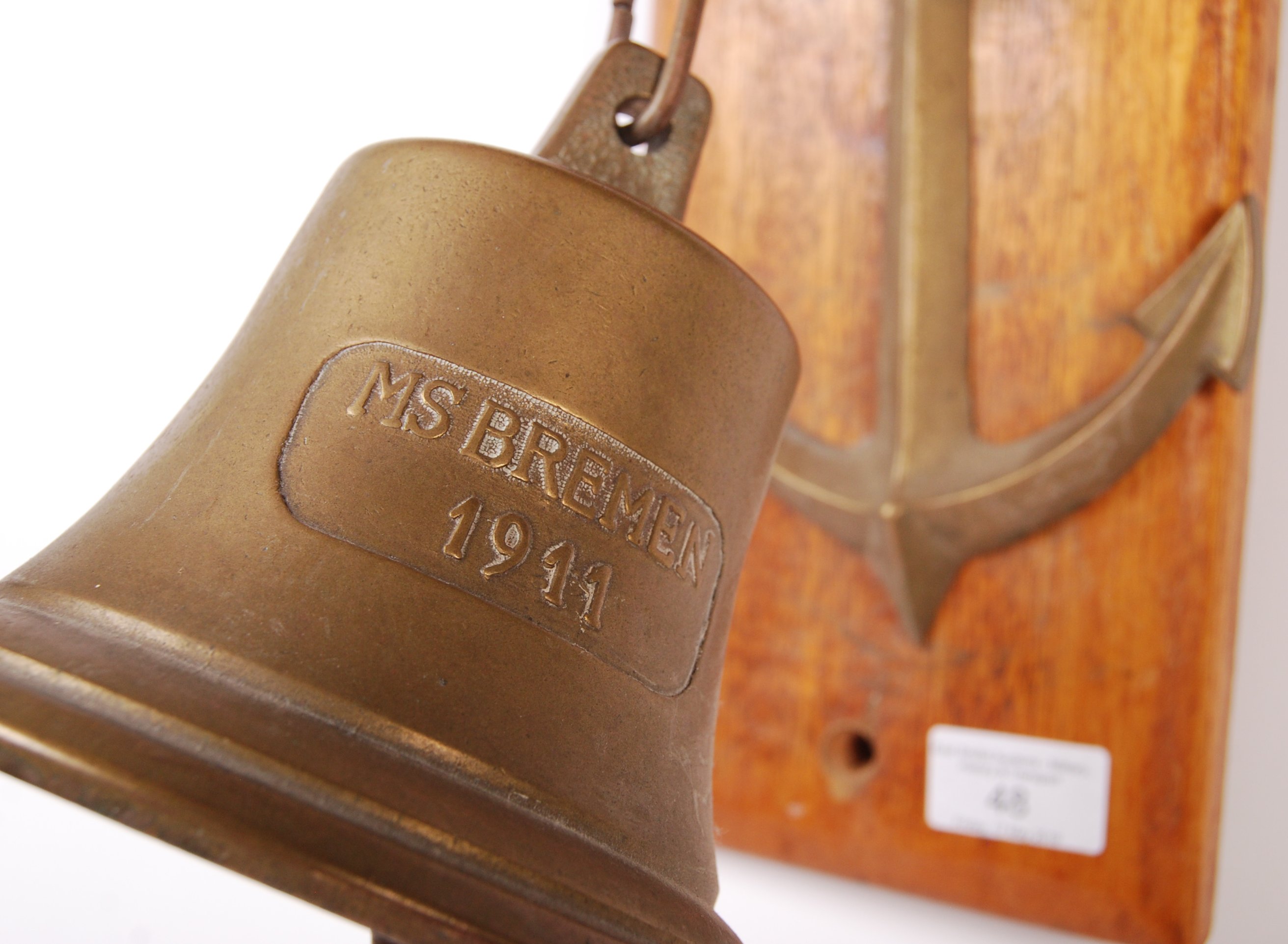 WWI FIRST WORLD WAR INTEREST ' MS BREMEN ' BRASS BELL - Image 3 of 4