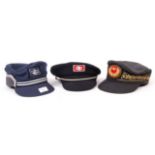 CONTEMPORARY INTER-CITY RAILWAY TRAIN DRIVER UNIFORM PEAK CAPS